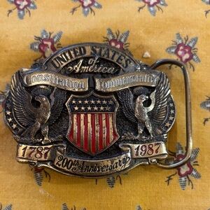 Vintage United States Constitution Commemorative Belt Buckle